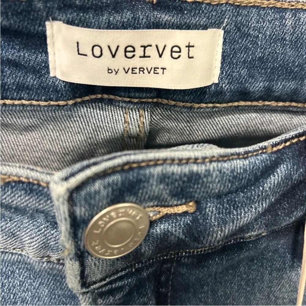 Lovervet by Vervet 20W Women’s Control Top High Rise Straight Leg Denim Jeans